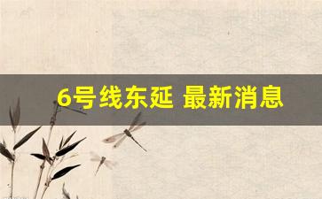 6号线东延 最新消息_地铁6号线集同段建设提速新